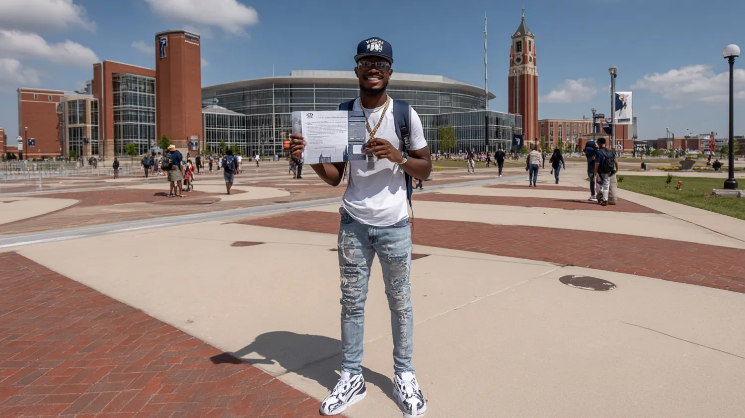 College campus with financial considerations