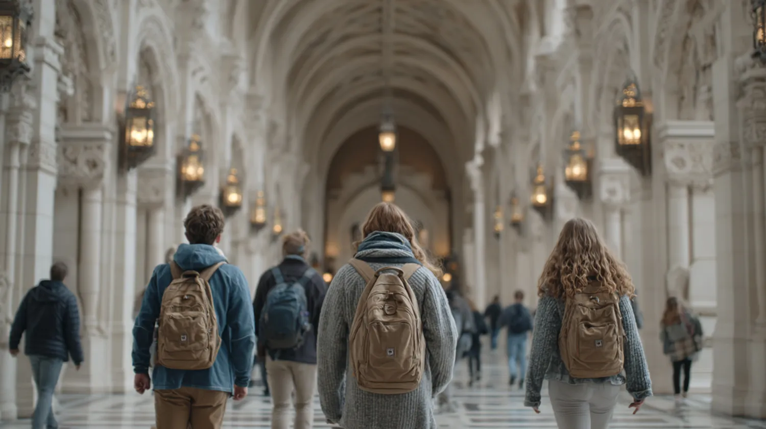 Graduate students on campus
